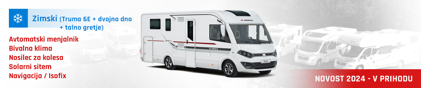 Najem avtodoma Adria Sonic 700 SL Plus Avtomatski menjalnik