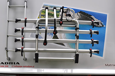 Najem avtodoma dodatna oprema - nosilec za 4 kolesa