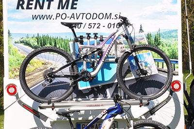 Najem avtodoma dodatna oprema - nosilec za 4 kolesa