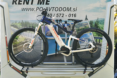 Najem avtodoma dodatna oprema - nosilec za 4 kolesa